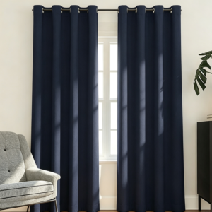 Navy Blue Energy Saving Blackout Curtain Panel