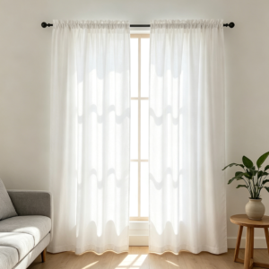 Natural Light Filtering Curtains, 2 Panels, 72-Inch