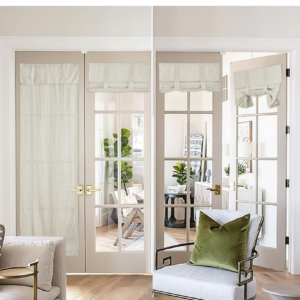 Natural Linen French Door Curtain, 26x72, 1 Panel