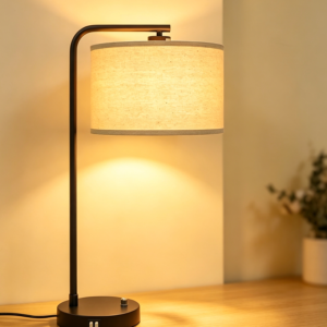 Dimmable Side Lamp with USB Ports