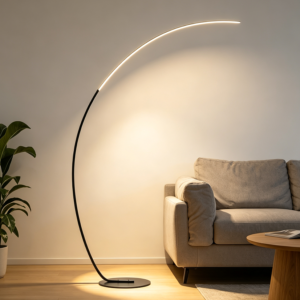 Modern Arched Floor Lamp with Remote