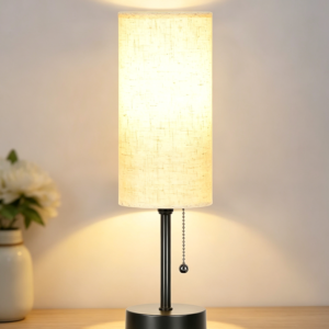 3-Color Table Lamp with AC Outlet