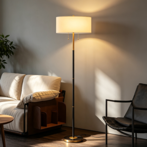 2-Light Mid-Century Floor Lamp