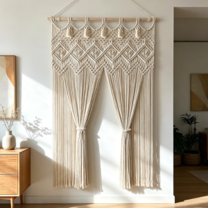 Boho Hand Woven Tapestry Wall Hanging Curtain Backdrop