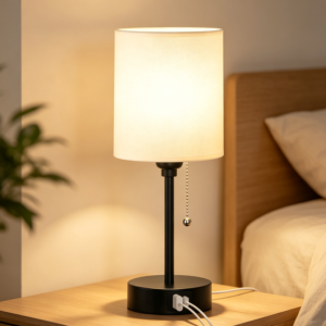 USB-C Table Lamp with Pull Chain