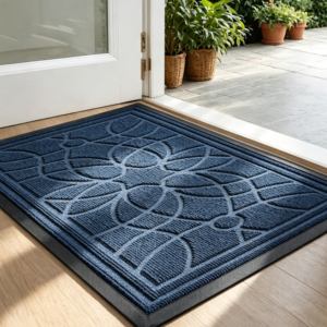Heavy Duty Skid-Resistant Low-Profile Blue Mat