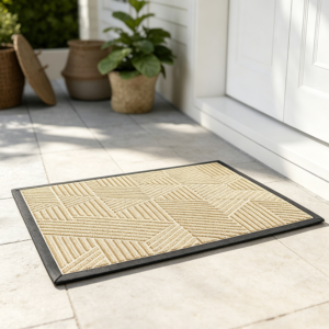 Heavy Duty Rubber Triangle Beige Mat