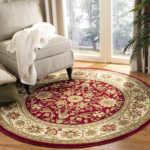 Red Ivory Traditional Oriental Non-Shedding Rug