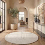 Ivory Handmade Wool-Blend Textured Area Rug