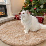 Beige Soft Fluffy Shaggy Washable Rug